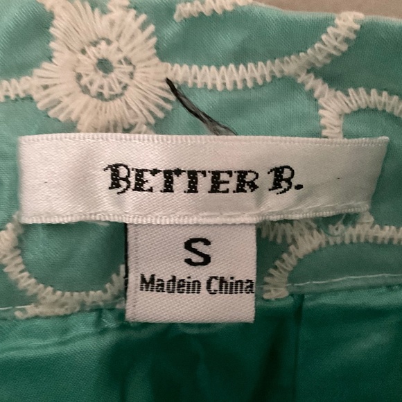 Modcloth Small Teal Floral Organza Skirt NWOT - Picture 9 of 11